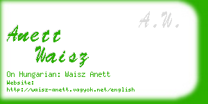 anett waisz business card